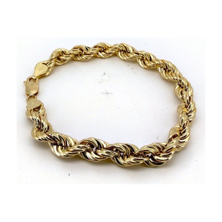 Pulsera cordon de oro 18k 20 cm
